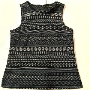 BANANA REPUBLIC Women Black & Grey Geometric Shell